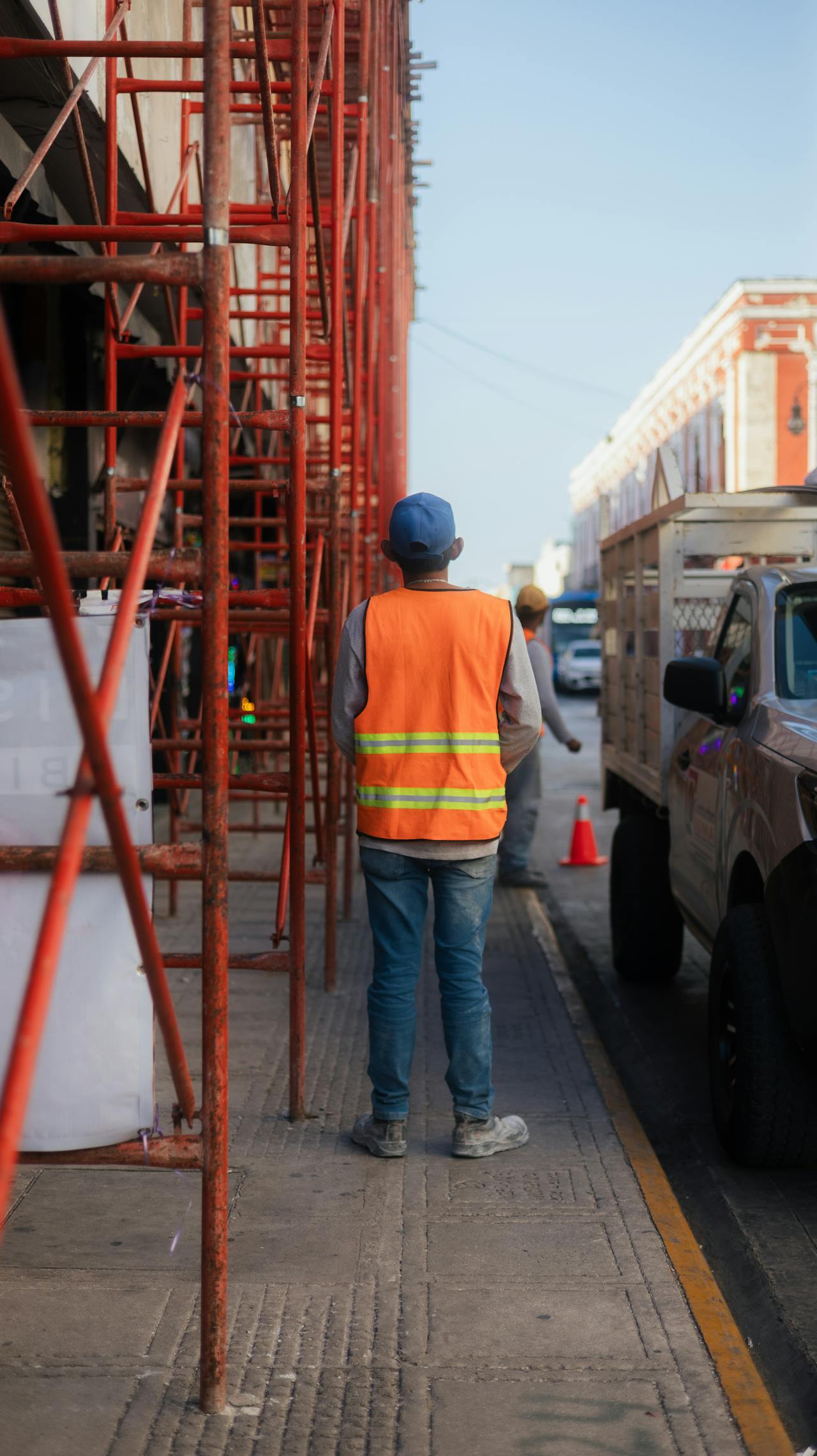 Worker in safety gear